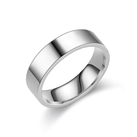 Inel argintiu simplu 6mm, Oțel Inoxidabil