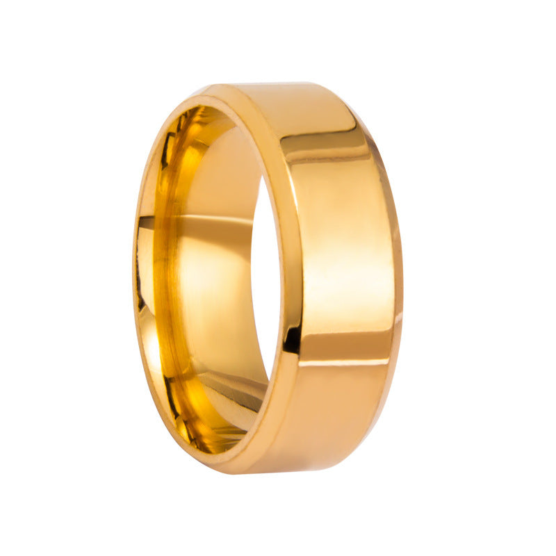 Inel auriu lucios din oțel