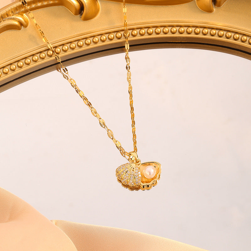 Colier placat cu Aur 18K, cu Pietre de Zirconiu, Ocean Treasure